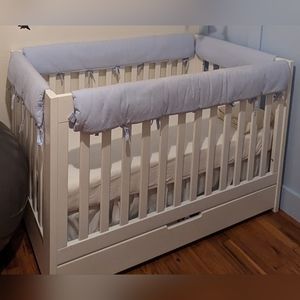 Crib Rail Covers- Light blue